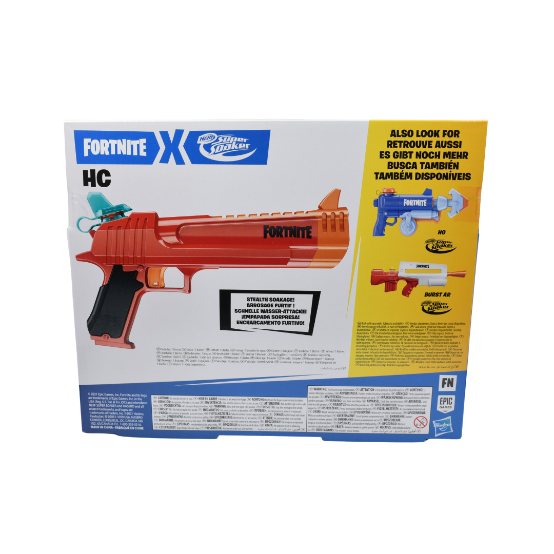 Nerf Super Soaker Fortnite HC Pistola Lanza Agua Hasbro Naranja - Imagen 4