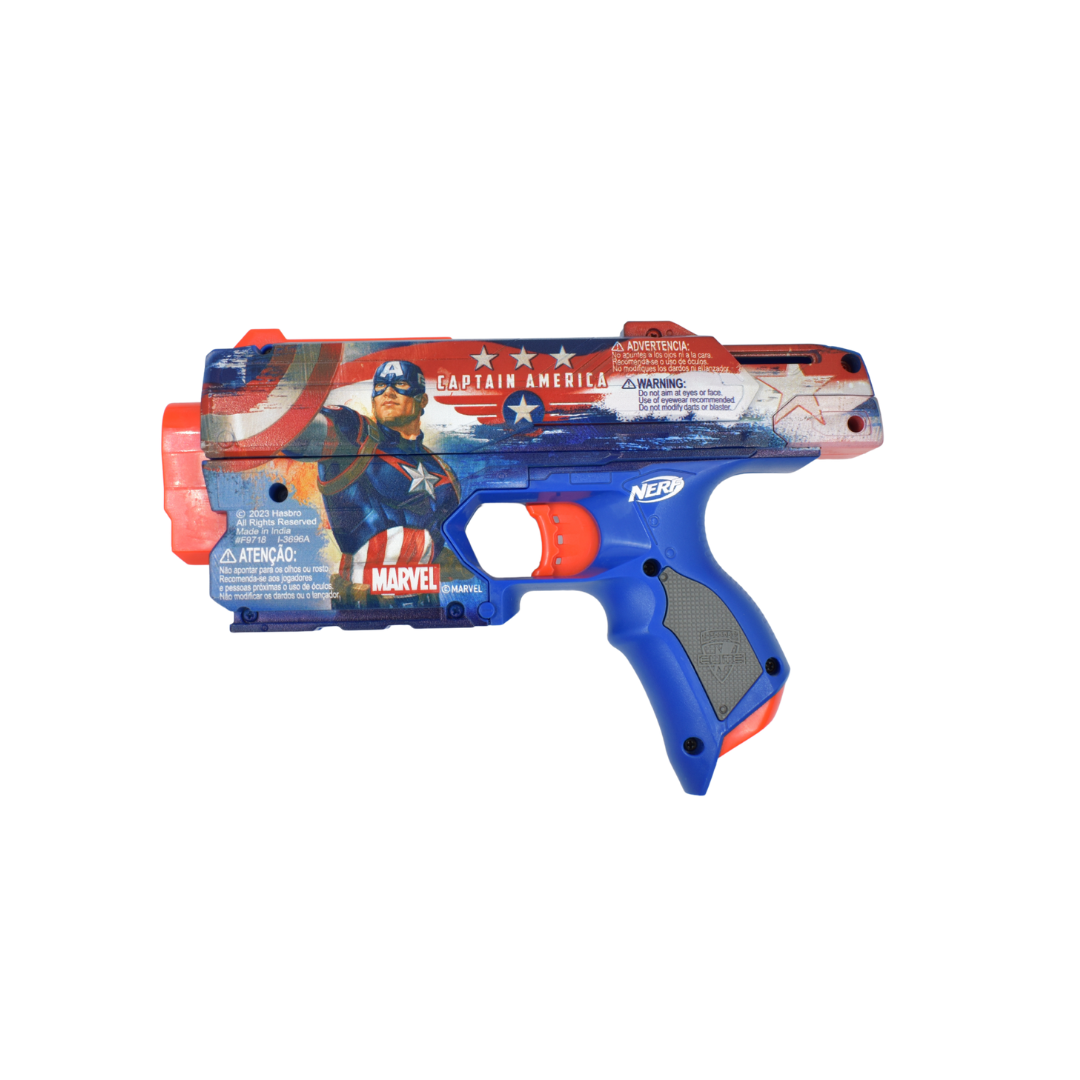 Lanzador Nerf Capitán América Marvel con Funda y 10 Dardos - Imagen 2
