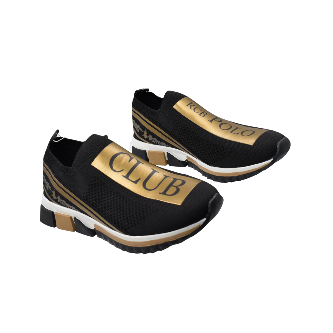 Zapatillas Polo Club Hombre Negras Gold | Tallas 41-42 - Imagen 2